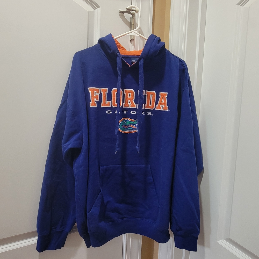 Blue Sweatshirt with Hood and Logo
